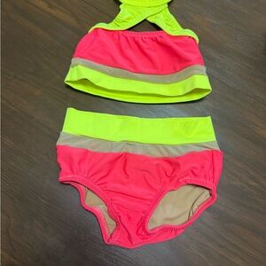 Kids Dance Costume Set - Pink and Green
